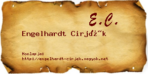 Engelhardt Cirjék névjegykártya